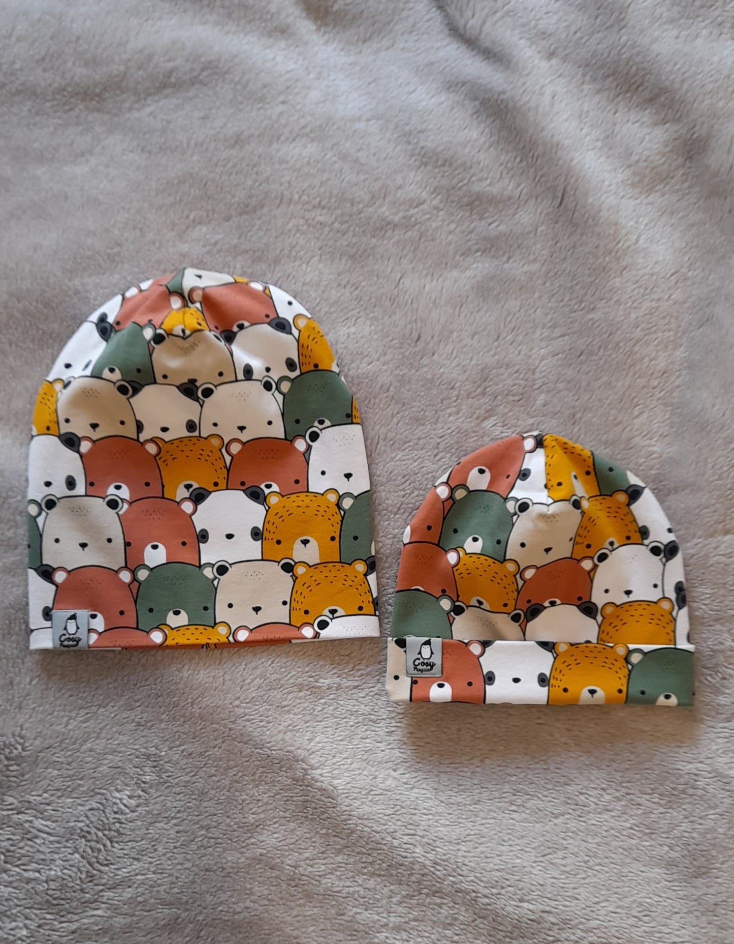 Bears cotton jersey double layer Beanie/Hat