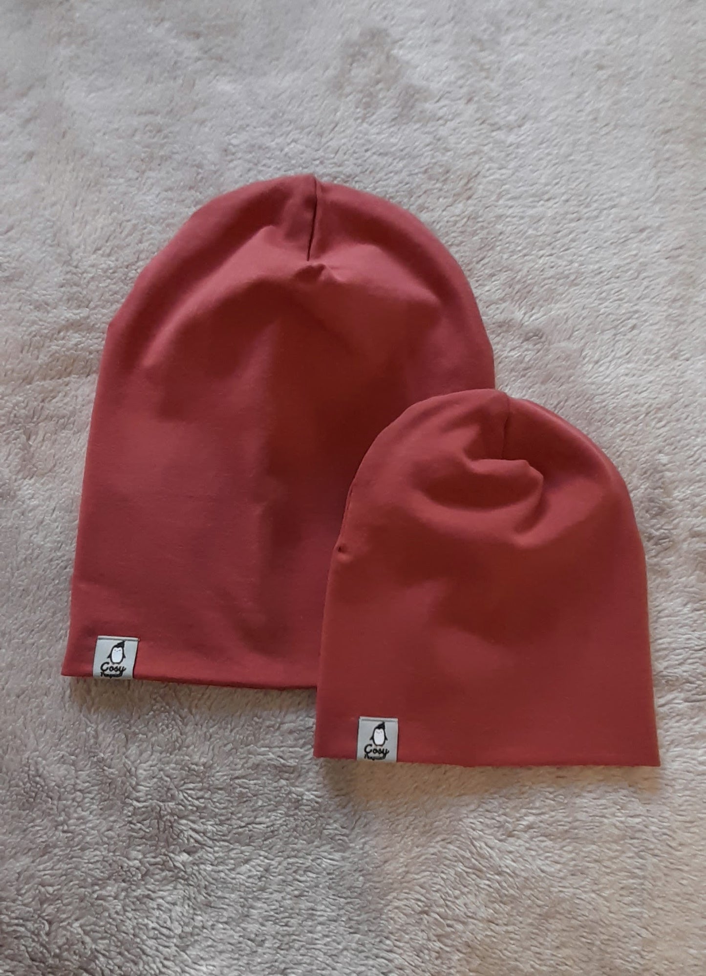 Organic Terracotta double layer Beanie/Hat