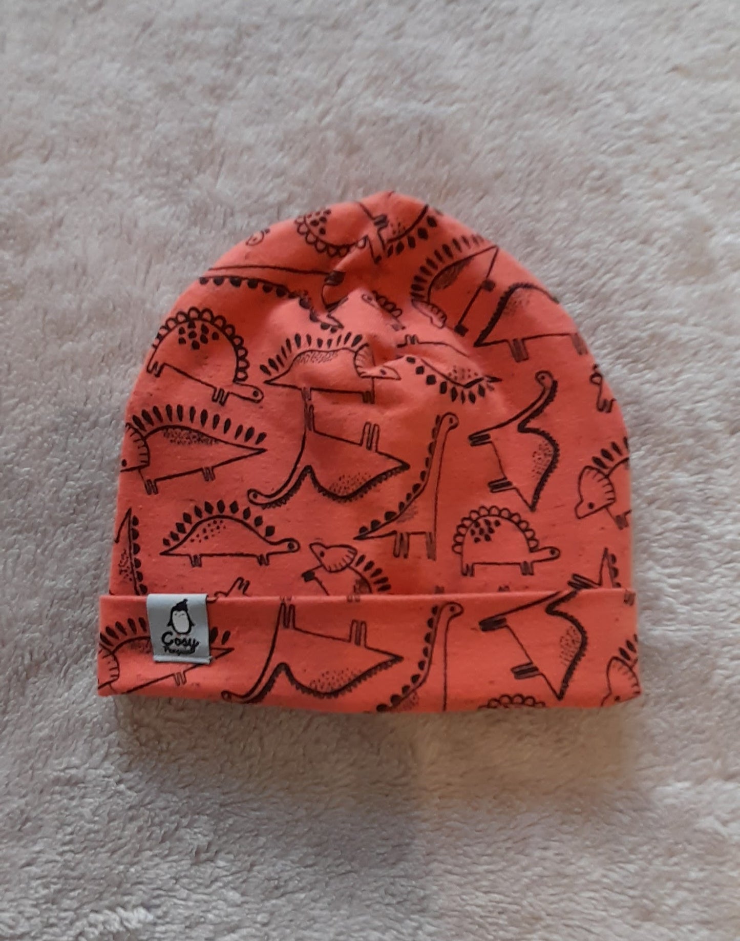 Dinosaurs - Rust double layer Beanie/Hat